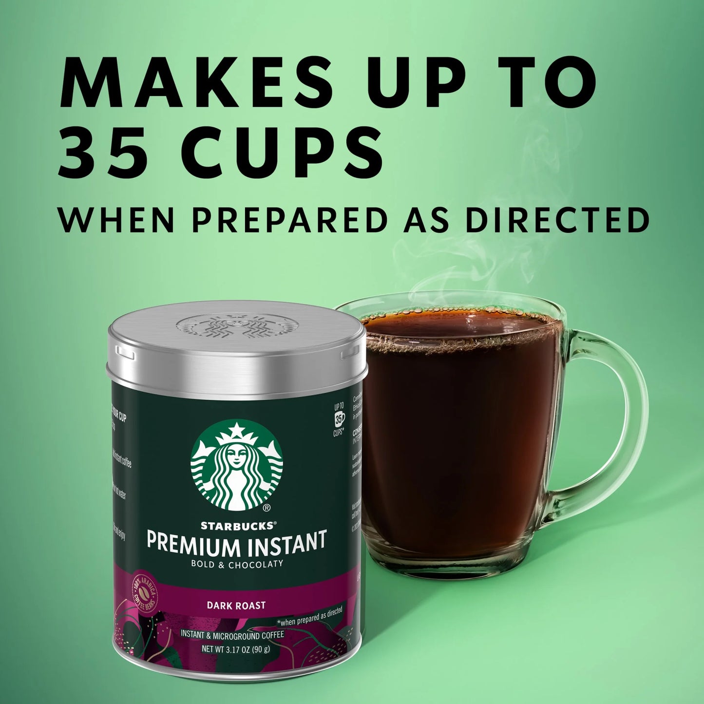 (3 Pack) Premium Dark Roast Instant Coffee, 3.17 Oz