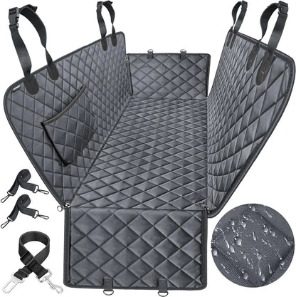Dog Car Seat Cover for Pets 100% Waterproof Seat Cover Hammock Scratch Proof Nonslip Durable Soft Back Seat Covers for Cars Trucks and Suvs