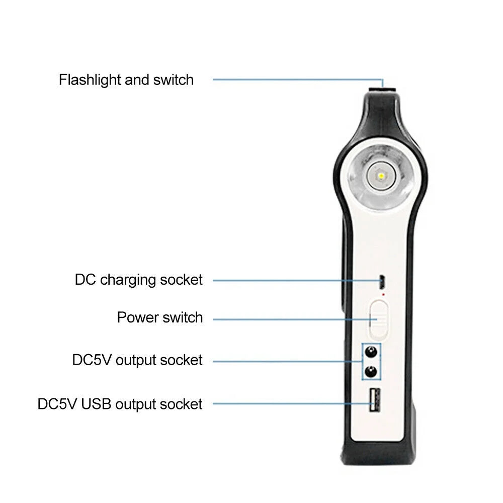 Portable Generator,  Portable Power Station with LED Light, Solar Power Bank
