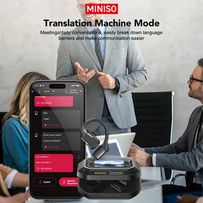 Translator Earphone  M98 AI Wireless Headphones Office Chat Headset ASMR Headset DIY APP AI Wireless Headphones with Mi