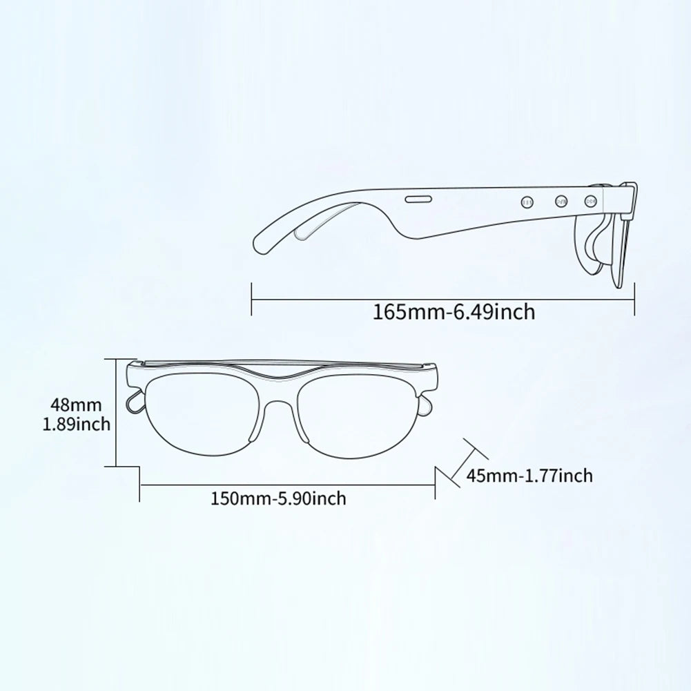 AI Intelligent Translation Glasses Built-In Microphone Speakers Earphone Glasses Support 144 Languages Sports Driving Sunglasses