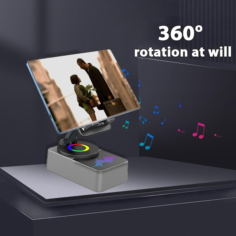 Wireless Audio Bluetooth Speaker 5In1 Phone Holder Emergency Rechargeable