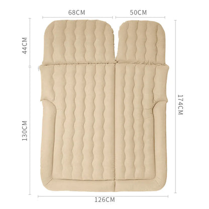 Portable SUV Travel Air Mattress Cushion Inflatable Car Bed Mattress Car Camping Mattress with 2 Pillows Outdoor Camping Cushion